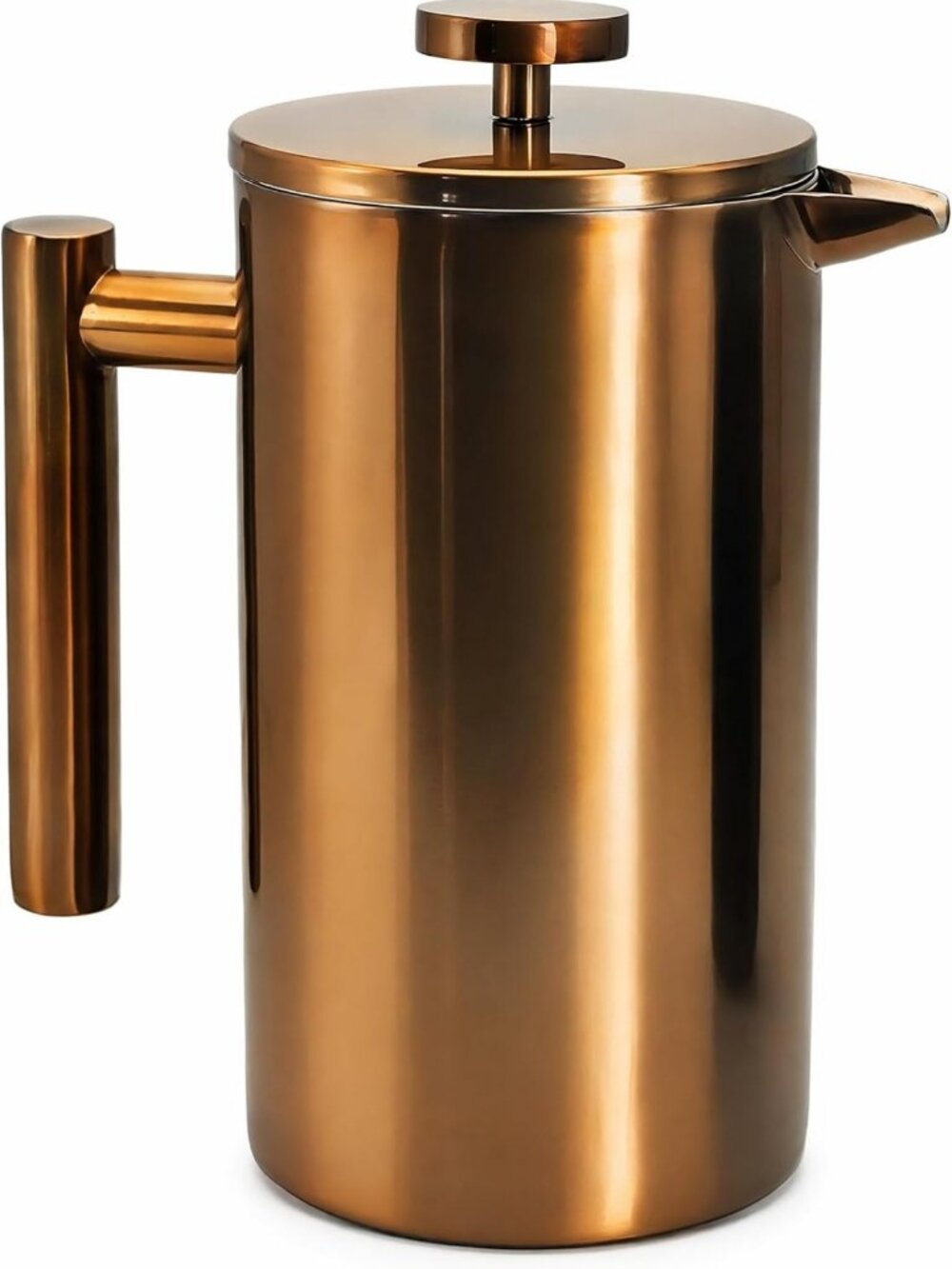 34oz French Press Coffee Maker - Copper Insulated, Durable, Stylish Coffee Pot